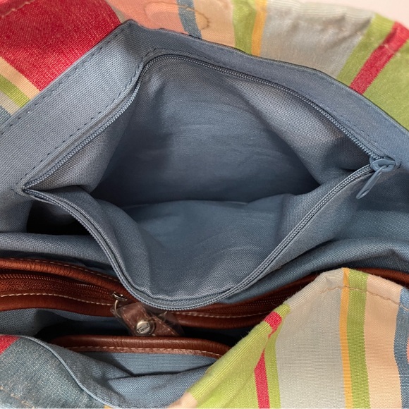 Fossil Shoulder Canvas Striped Material Boho Style ZB2267. - Picture 14 of 16